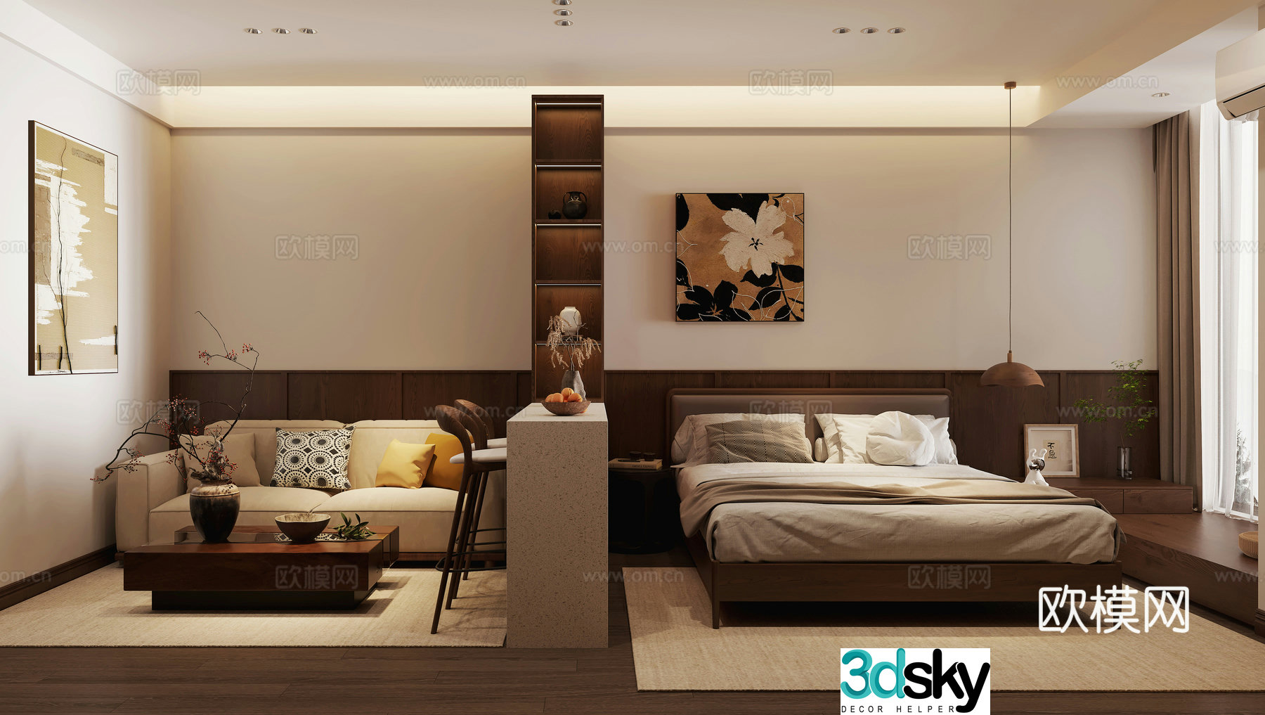 Middle-aged apartment 3d model