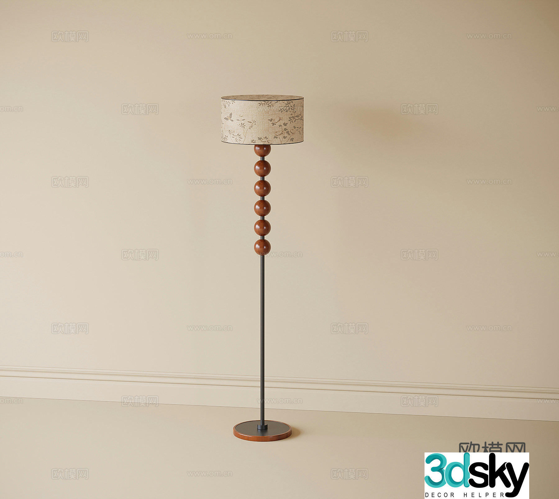 French floor lamp 3d model