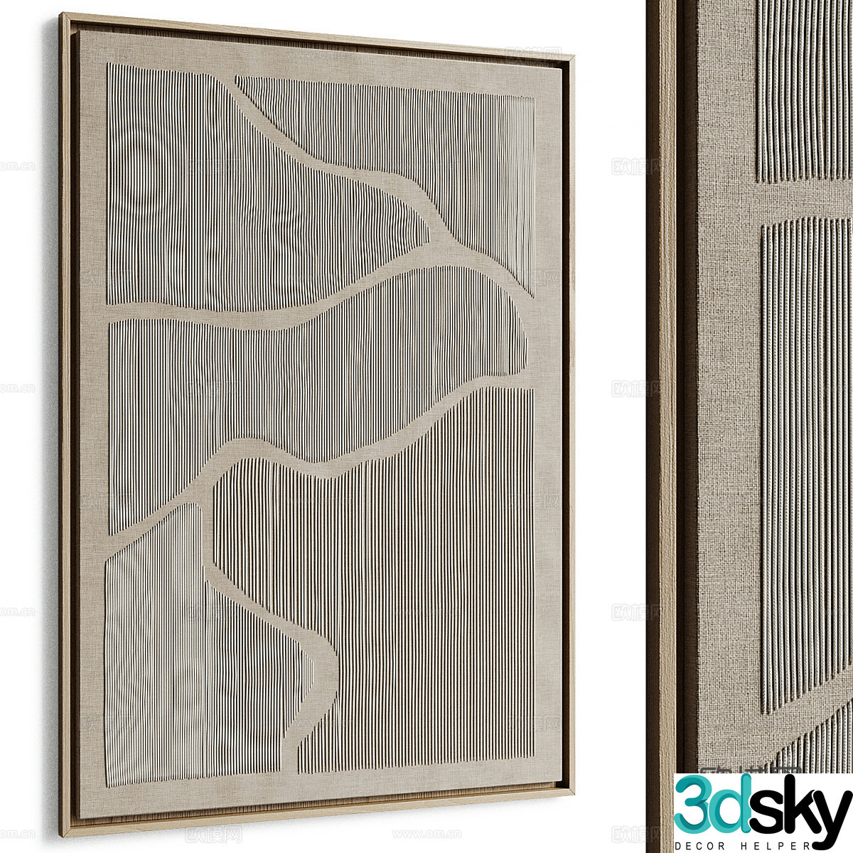 3D model of hanging paintings