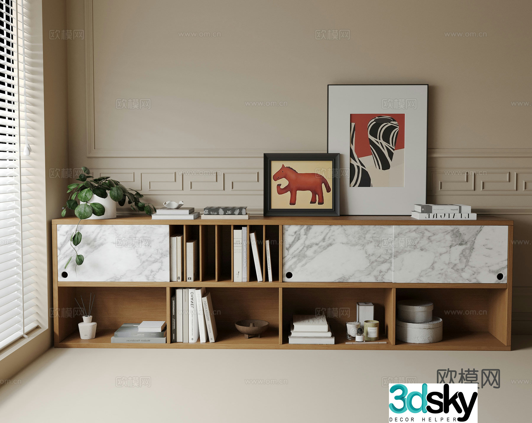 Modern decorative cabinet 3d model