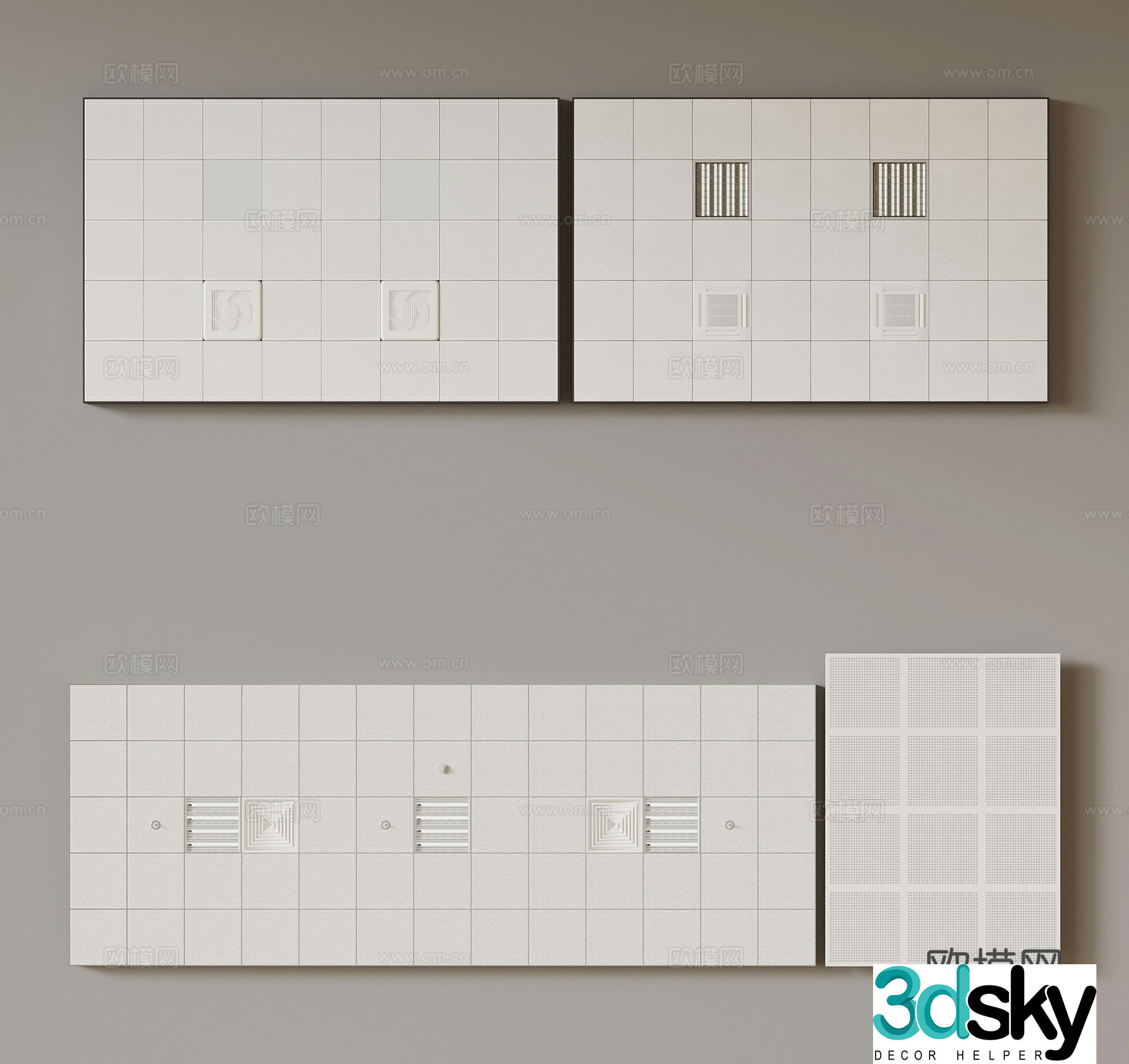 Modern ceiling 3d model