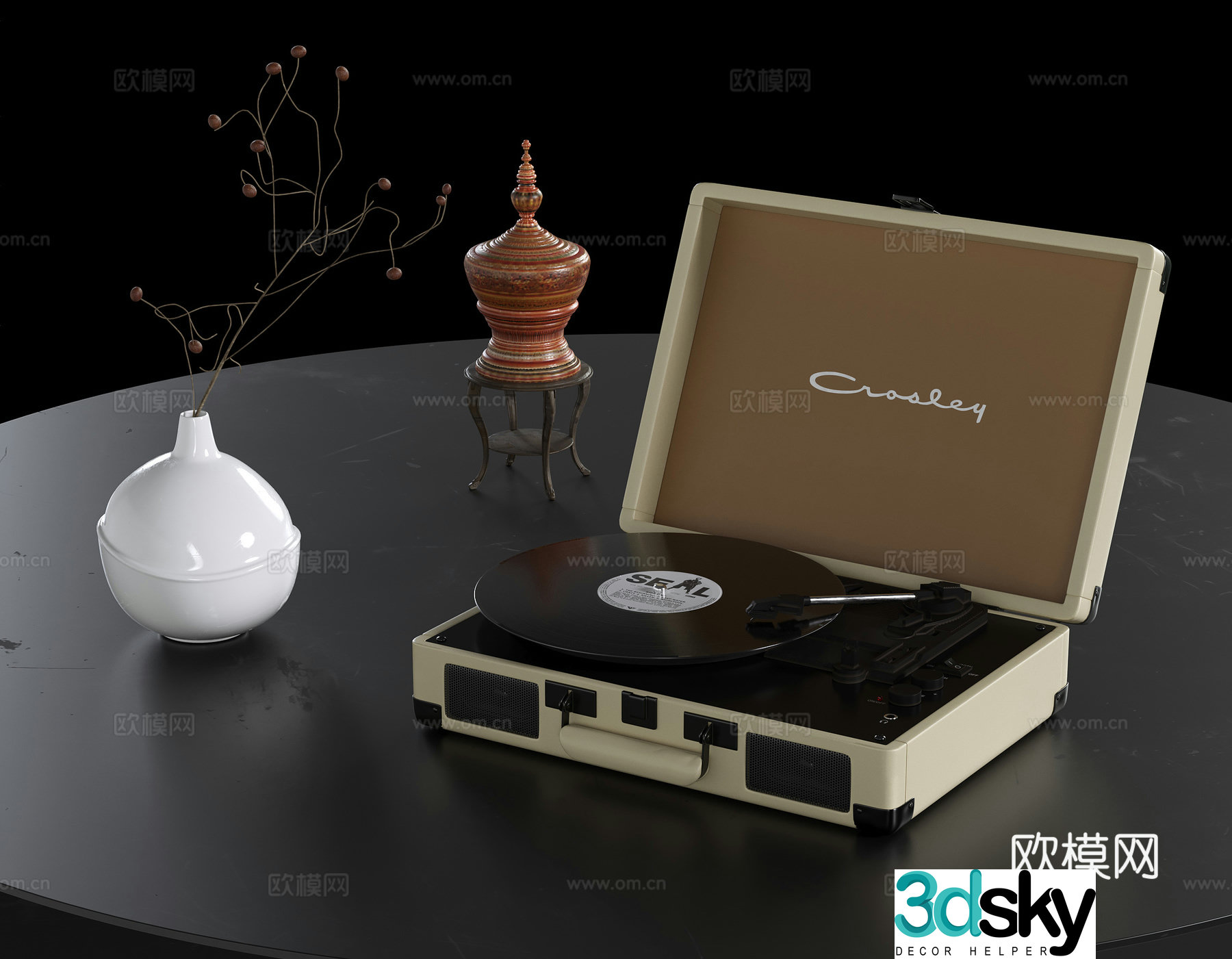 Modern jewelry ornaments 3d model
