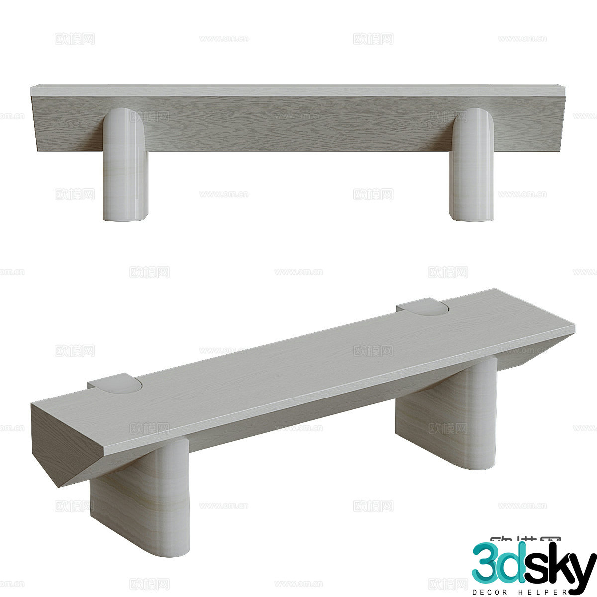 Modern Charles Kalpakian bench 3d model