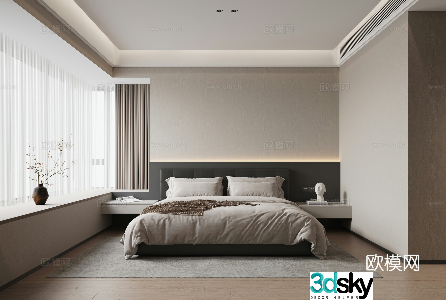Modern bedroom 3d model