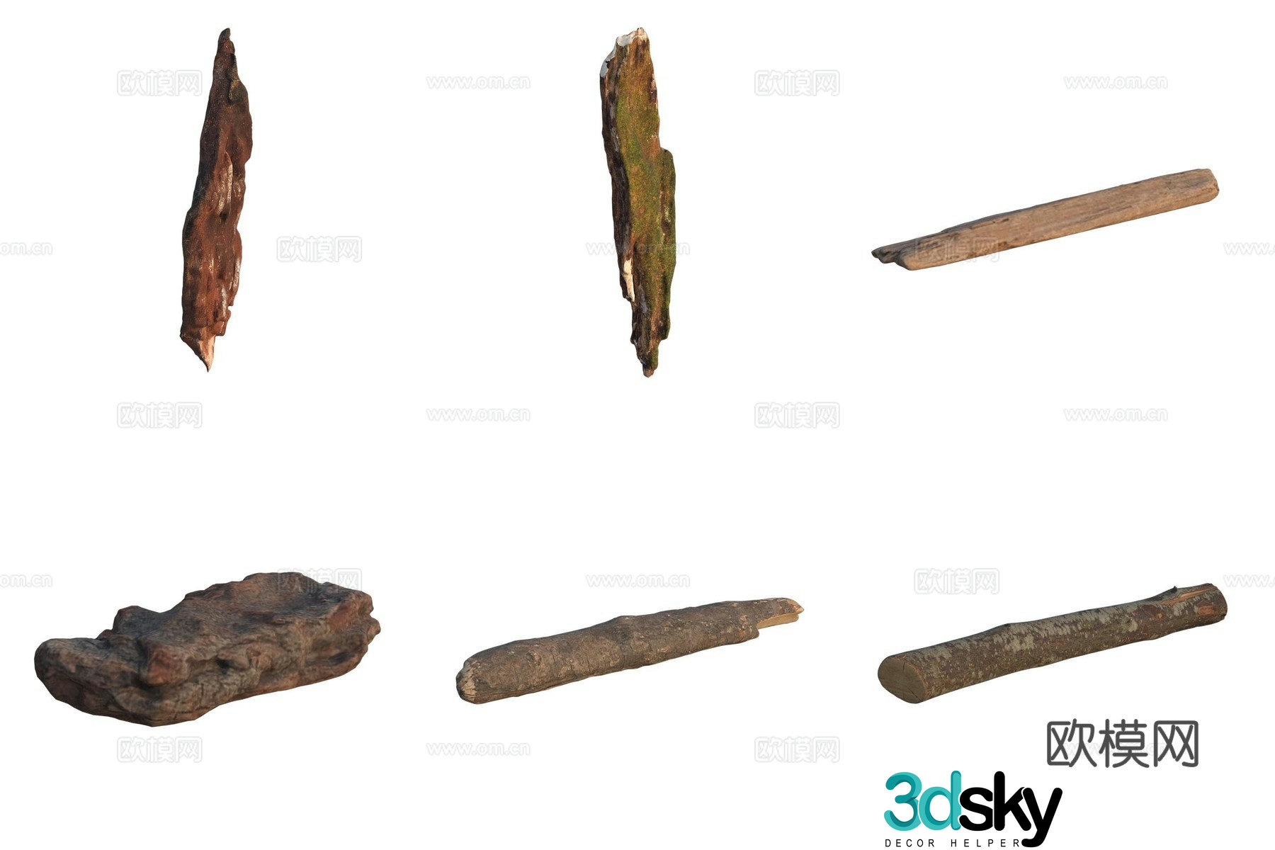 Bark wood 3d model