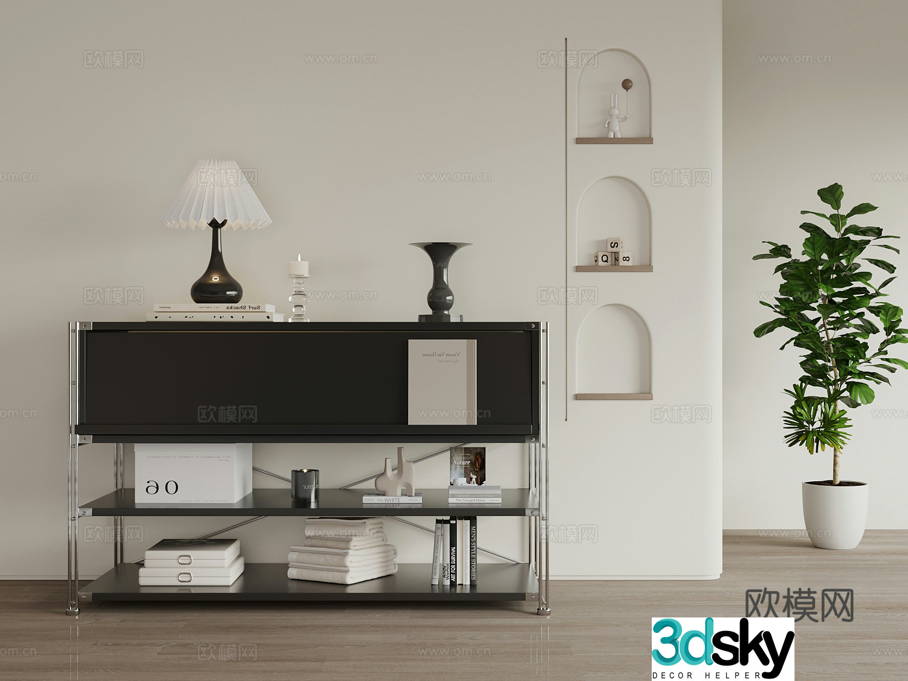 Modern entrance cabinet 3D model