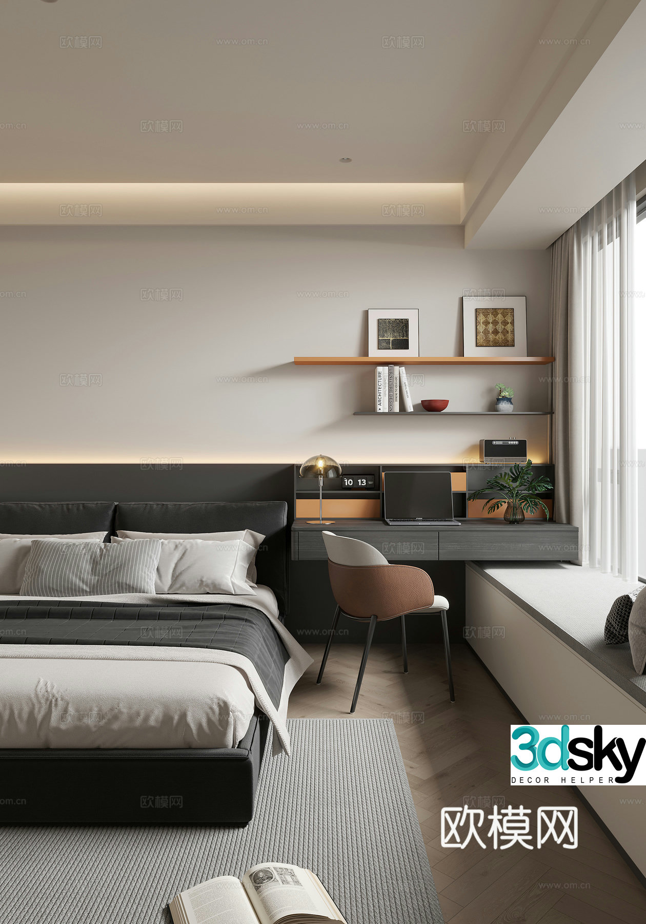 Modern bedroom 3d model