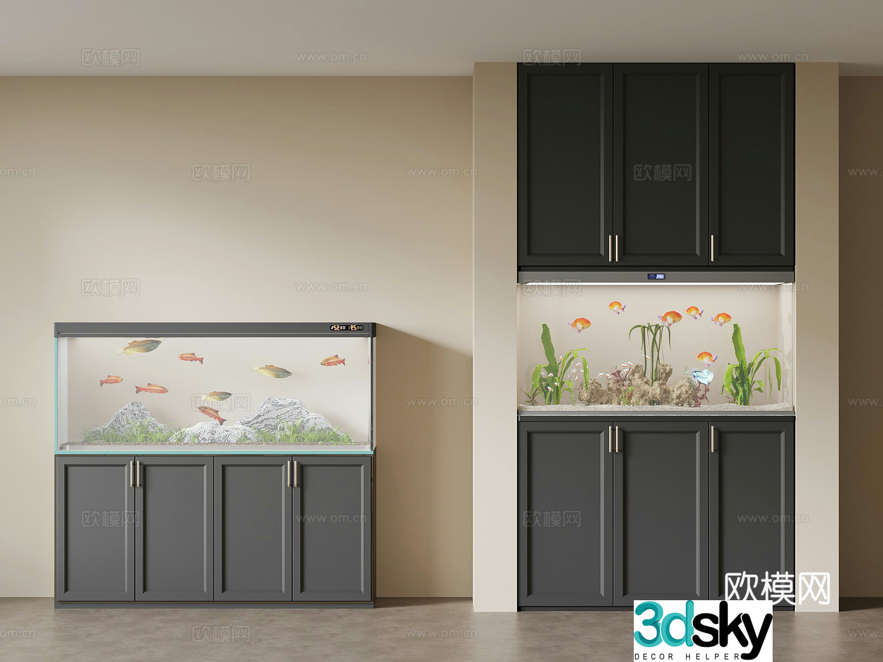 French fish tank 3d model