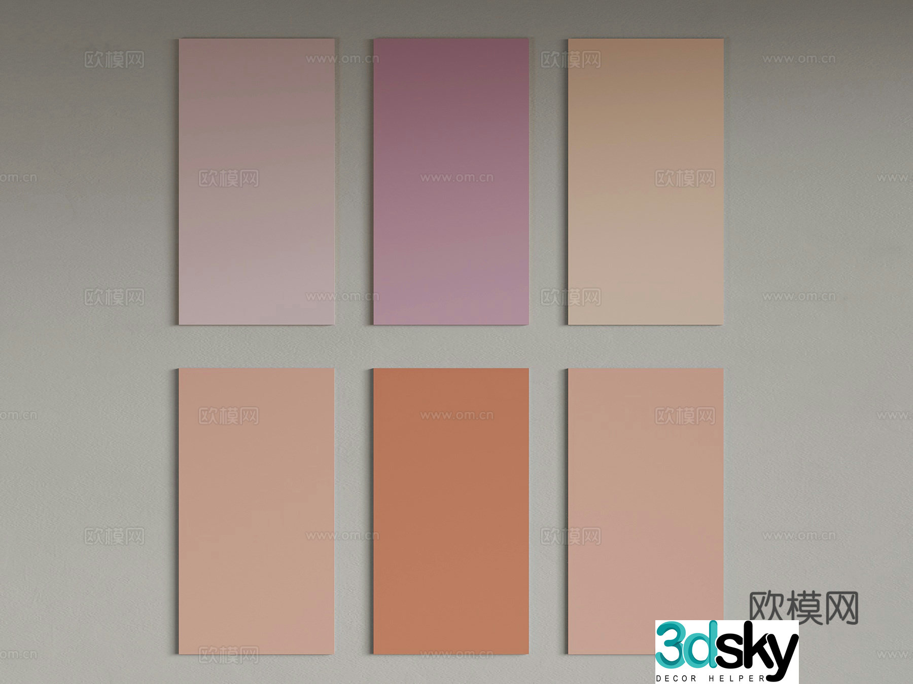 Modern paint Color card Latex paint Paint 3d model