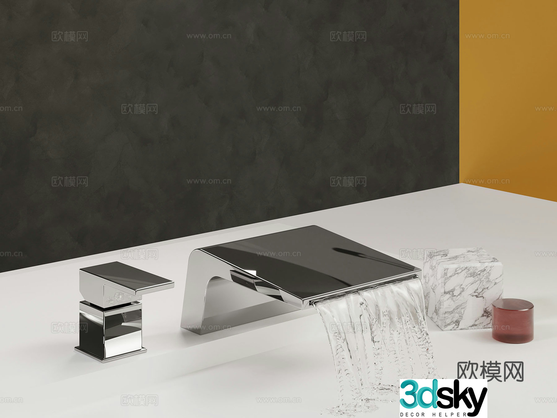 Modern faucet opposite sex faucet 3D model
