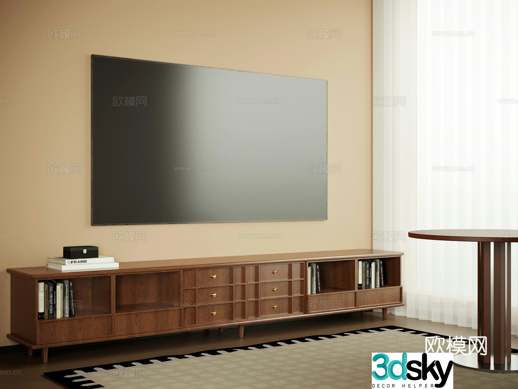 Middle-aged TV Cabinet TV 3D Model