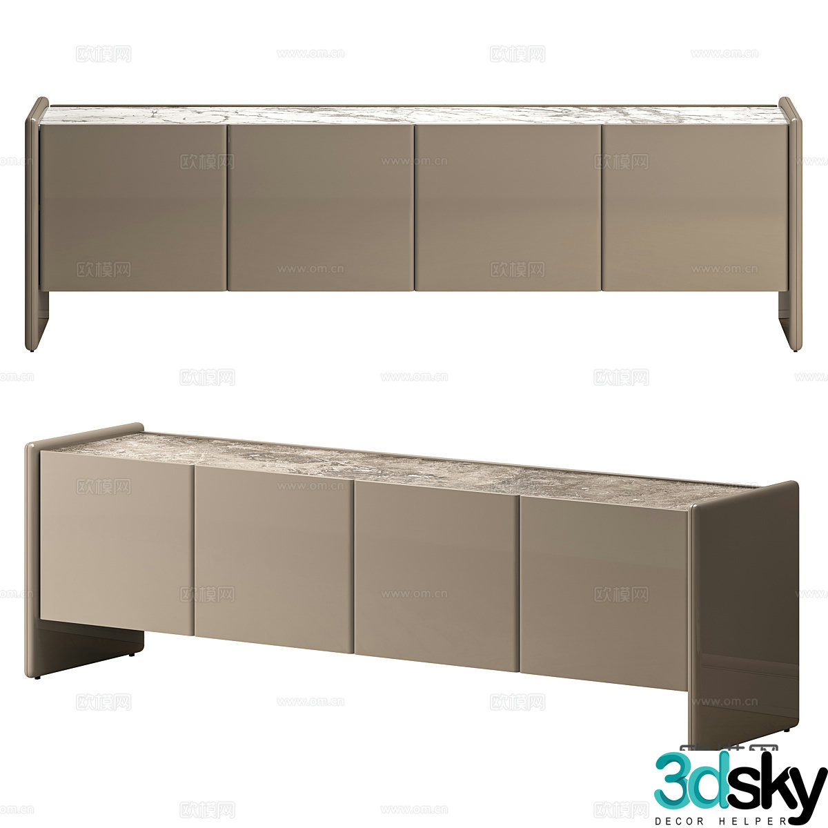 Light luxury TV cabinet marble TV cabinet stone TV cabinet wood TV cabinet wooden TV cabinet 3D model