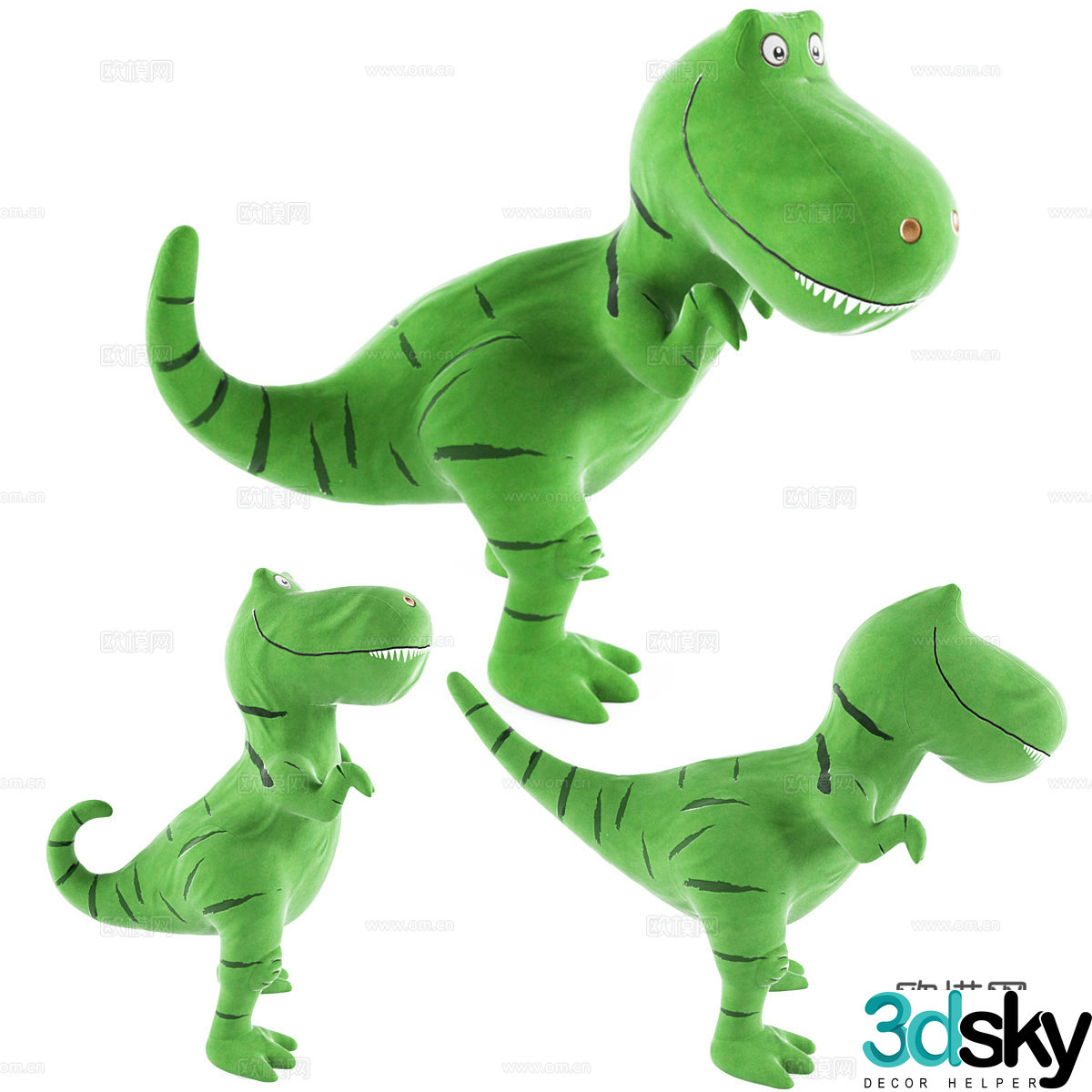 Dinosaur Plush Toy 3D Model