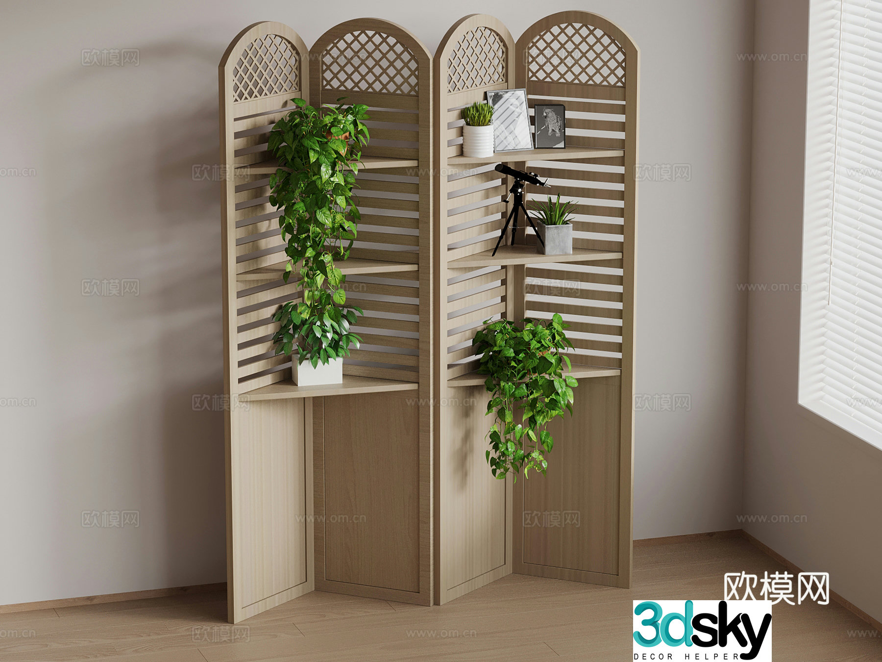 Modern flower stand 3D model