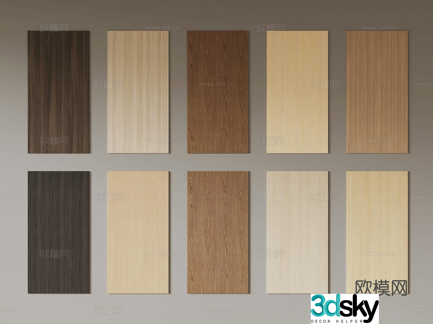 Modern wood flooring bedroom flooring 3d model