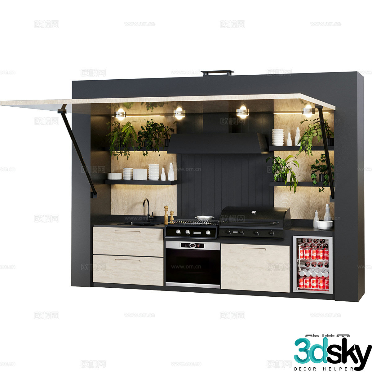 Modern outdoor cabinet 3d model