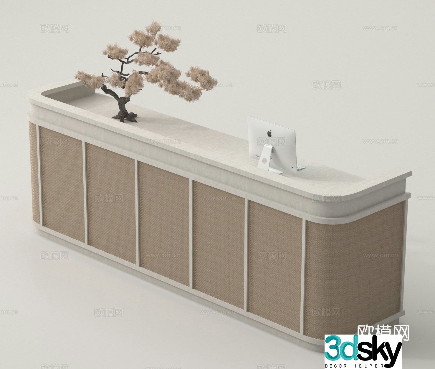 Front desk Reception desk Consulting desk 3D model