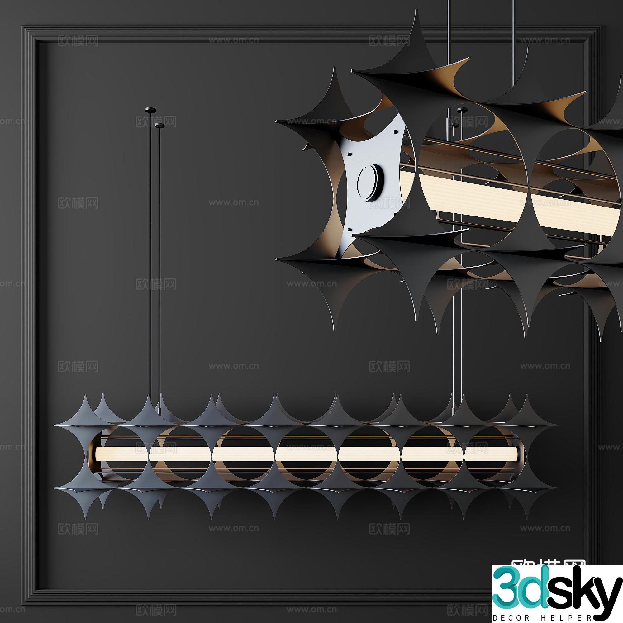Chandelier Stainless Steel Chandelier Bauhaus Chandelier Bauhaus 3D Model