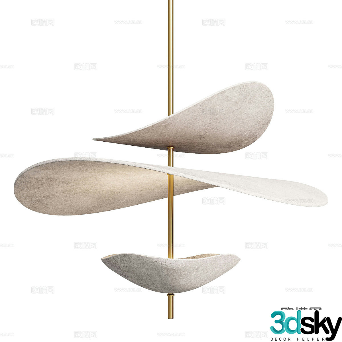 New Chinese Antigone chandelier 3d model