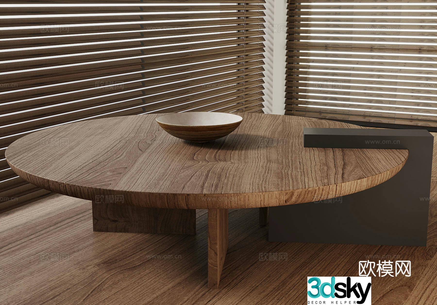 New Chinese coffee table round coffee table 3D model