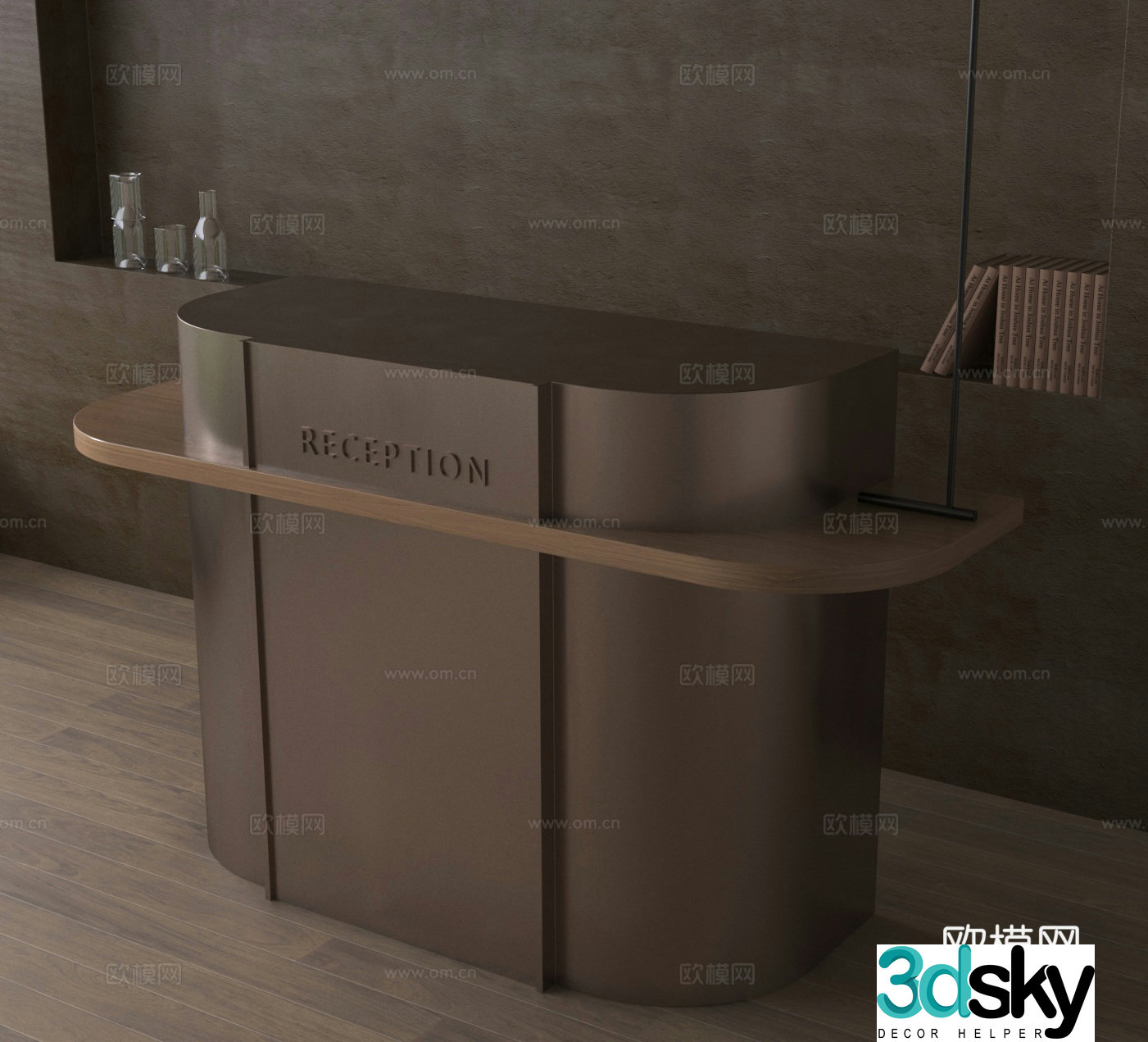 Front desk Reception desk Consulting desk 3D model