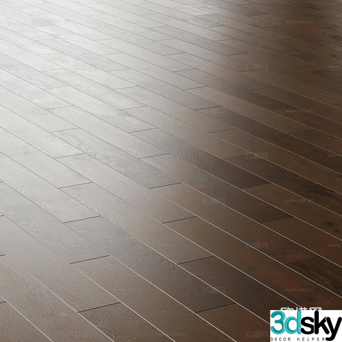 Medium-old wood floor wood grain brick matte wood floor walnut floor homestay wood floor herringbone 3d model