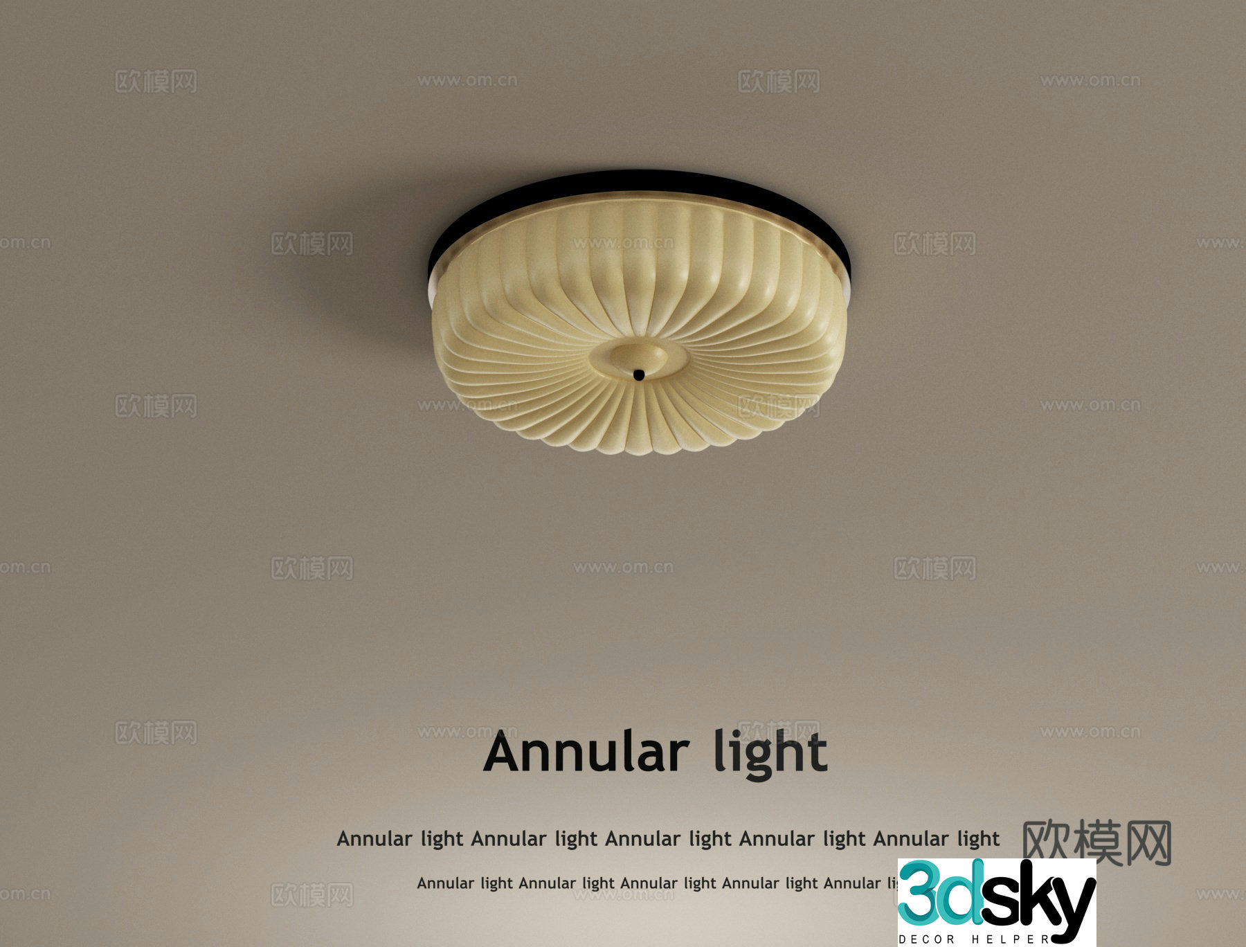 Creamy air ceiling lamp 3d model