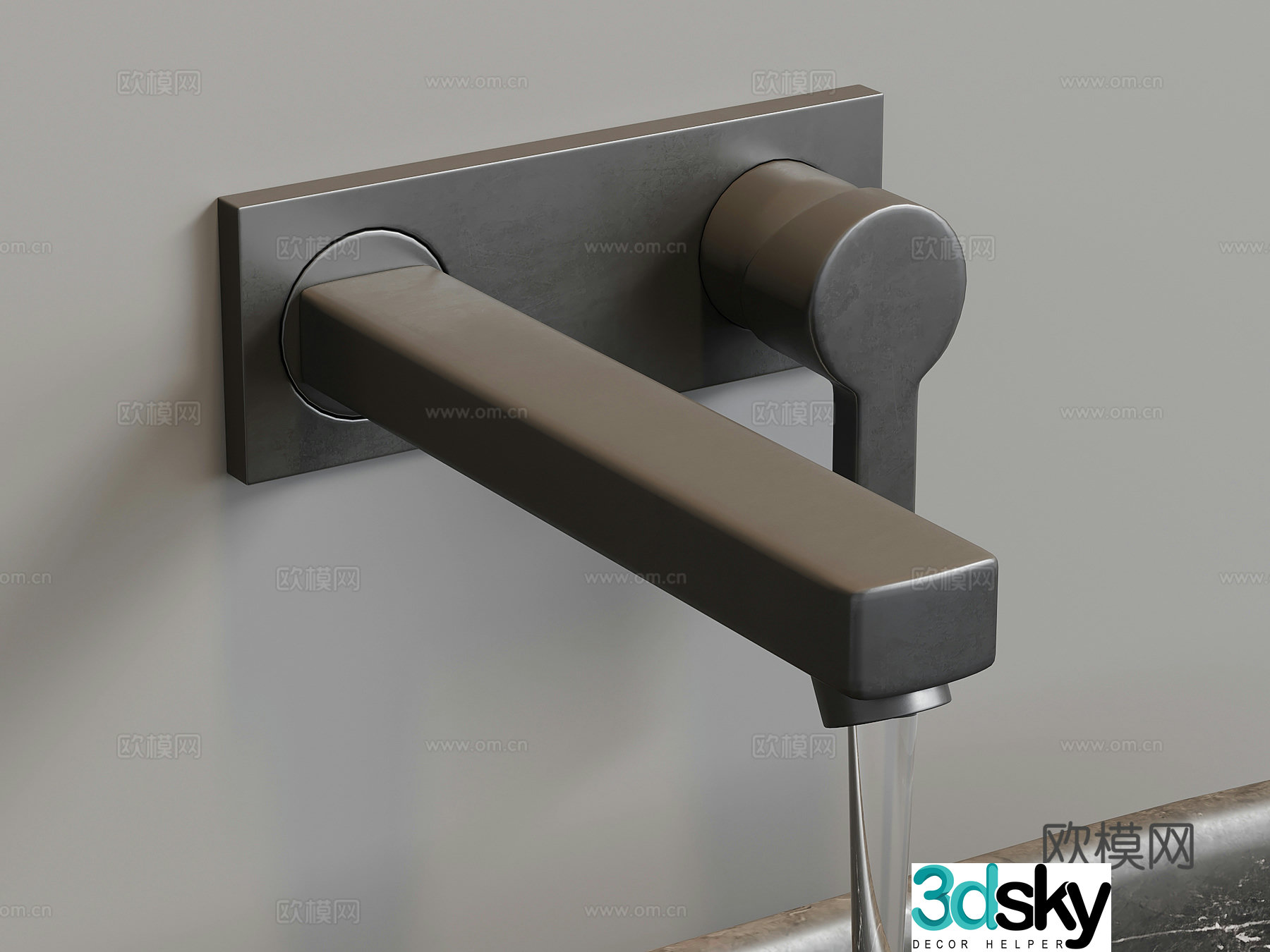 Modern faucet wall faucet 3D model