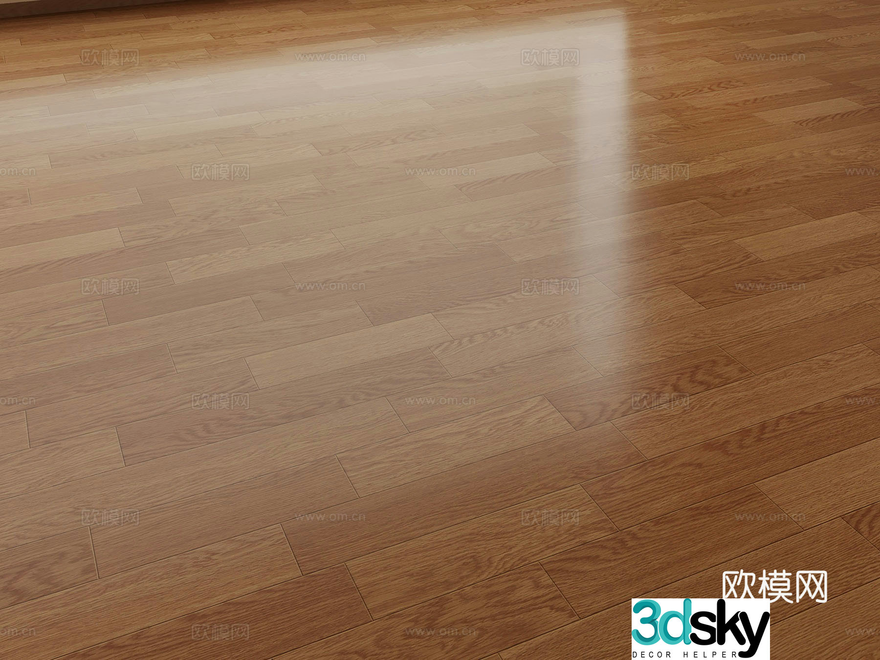 Modern wood flooring bedroom flooring 3d model