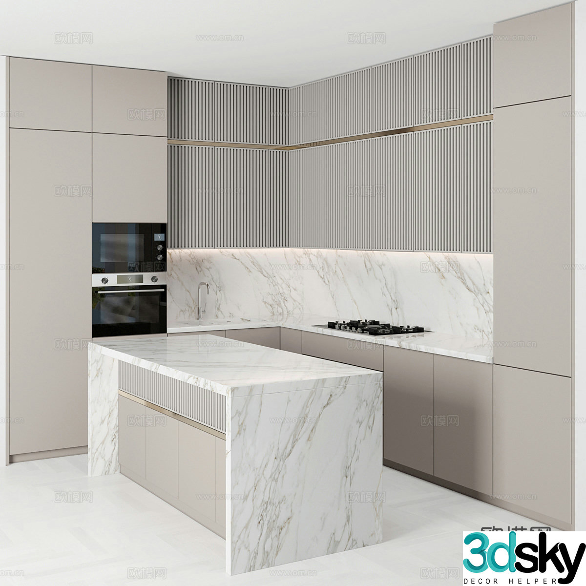 Modern Italian cabinet 3d model