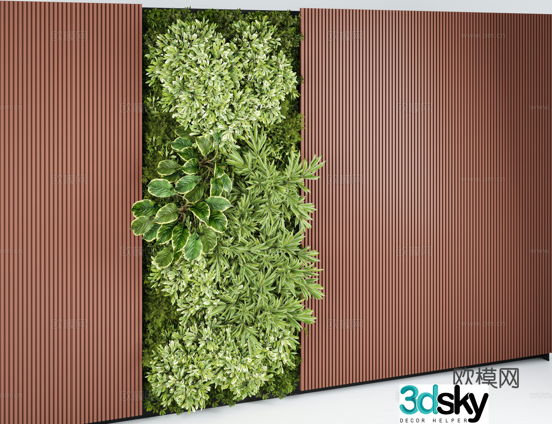 Green plants Plant wall Landscape plants Trees 3d model