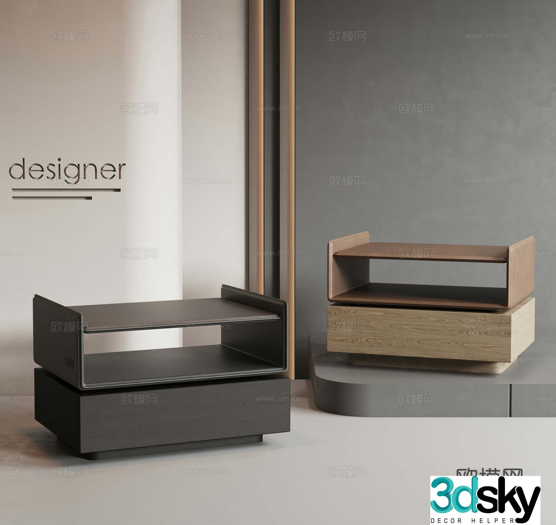 Modern night table 3d model