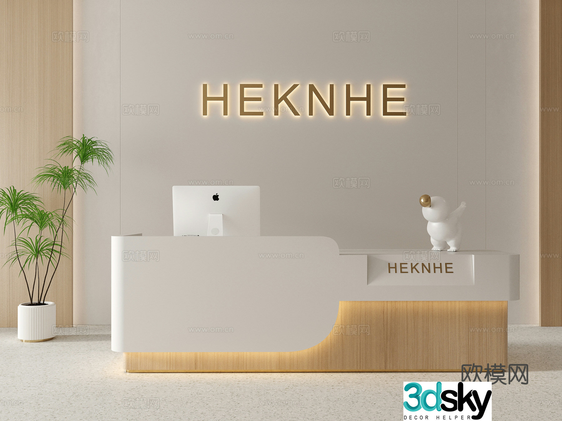 Modern front desk Company front desk Beauty salon front desk Hotel front desk Simple front desk Service desk 3d model