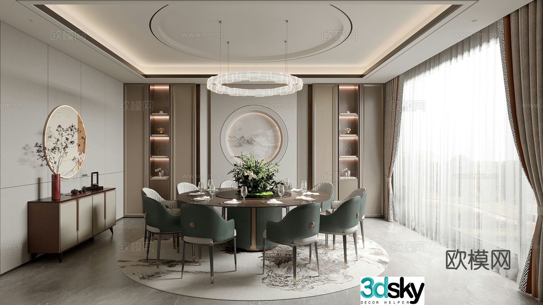 New Chinese restaurant 3D model