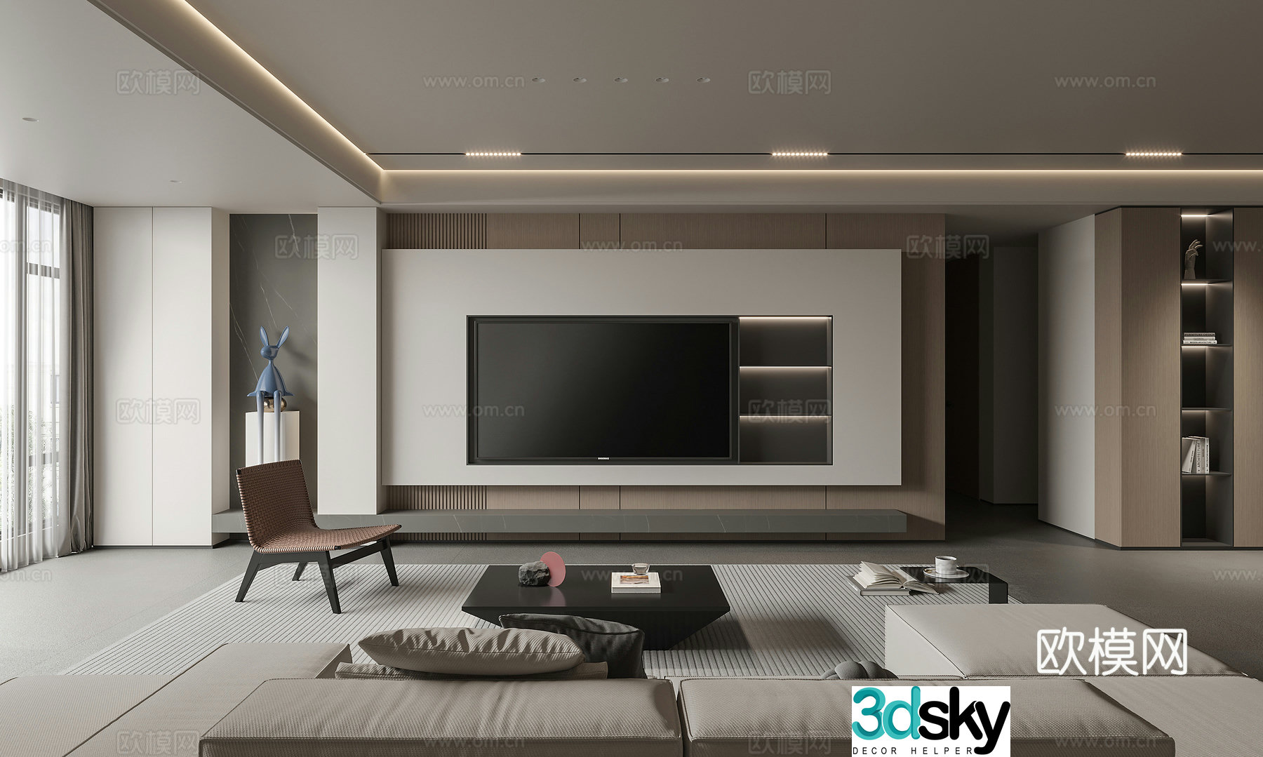 Modern living room 3d model