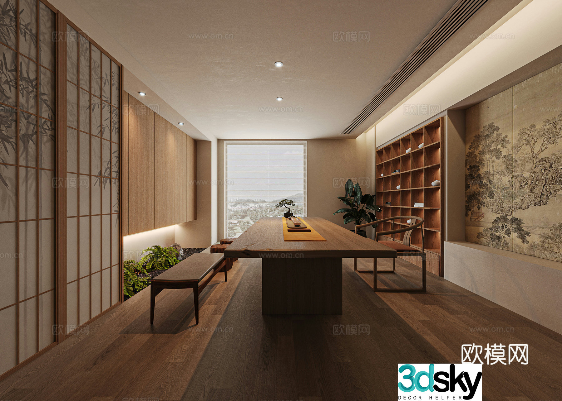 Song style tea room 3D model