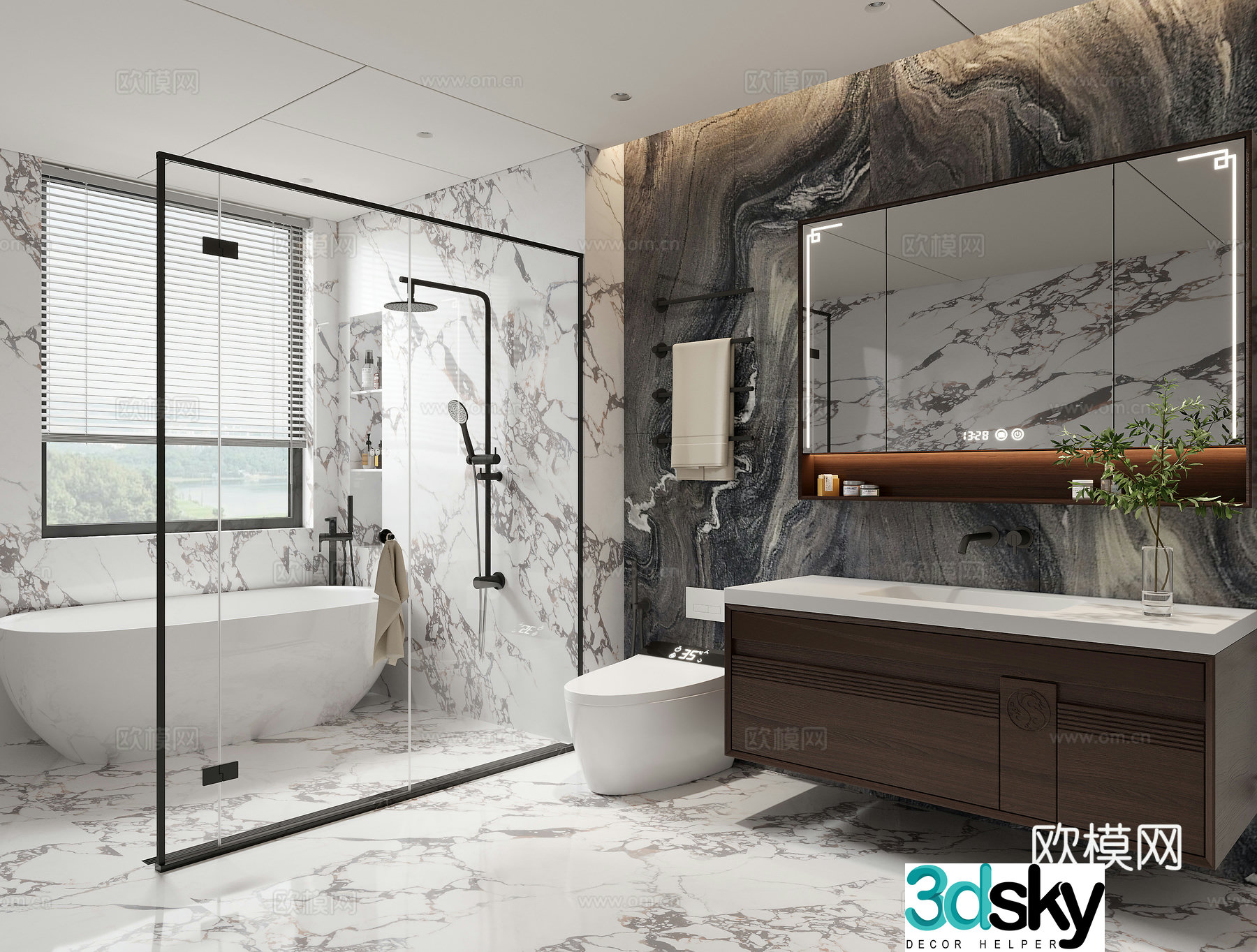 Modern bathroom 3d model