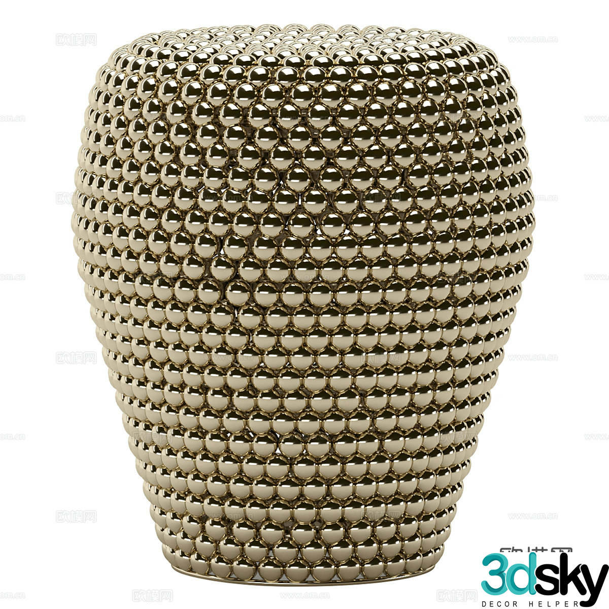 Modern metal stool 3d model