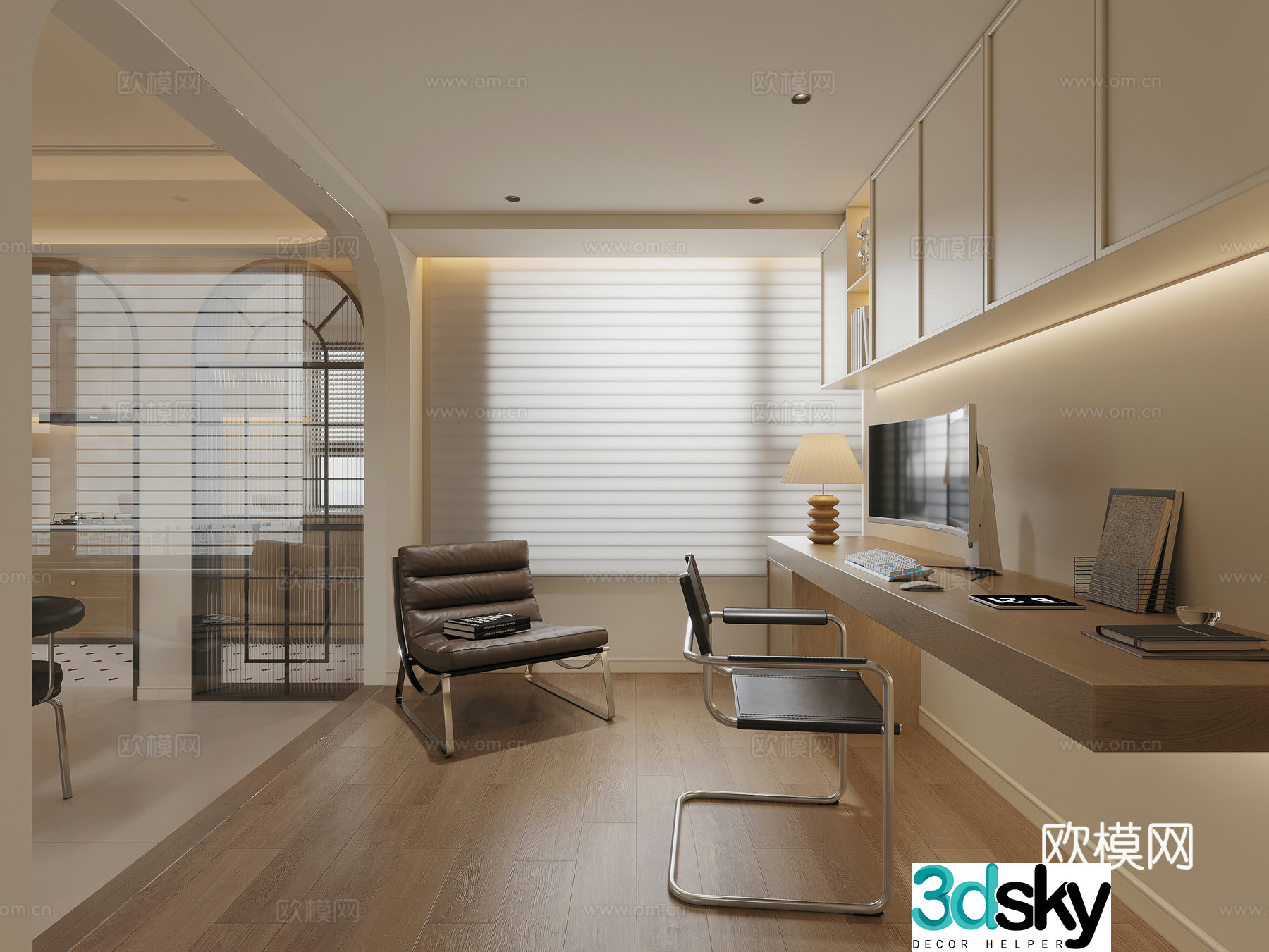 Modern French study 3d model