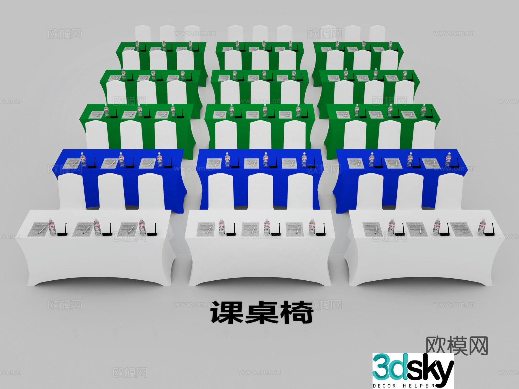 Simple table conference table flag table flag red flag ibm table long table conference table 3d model