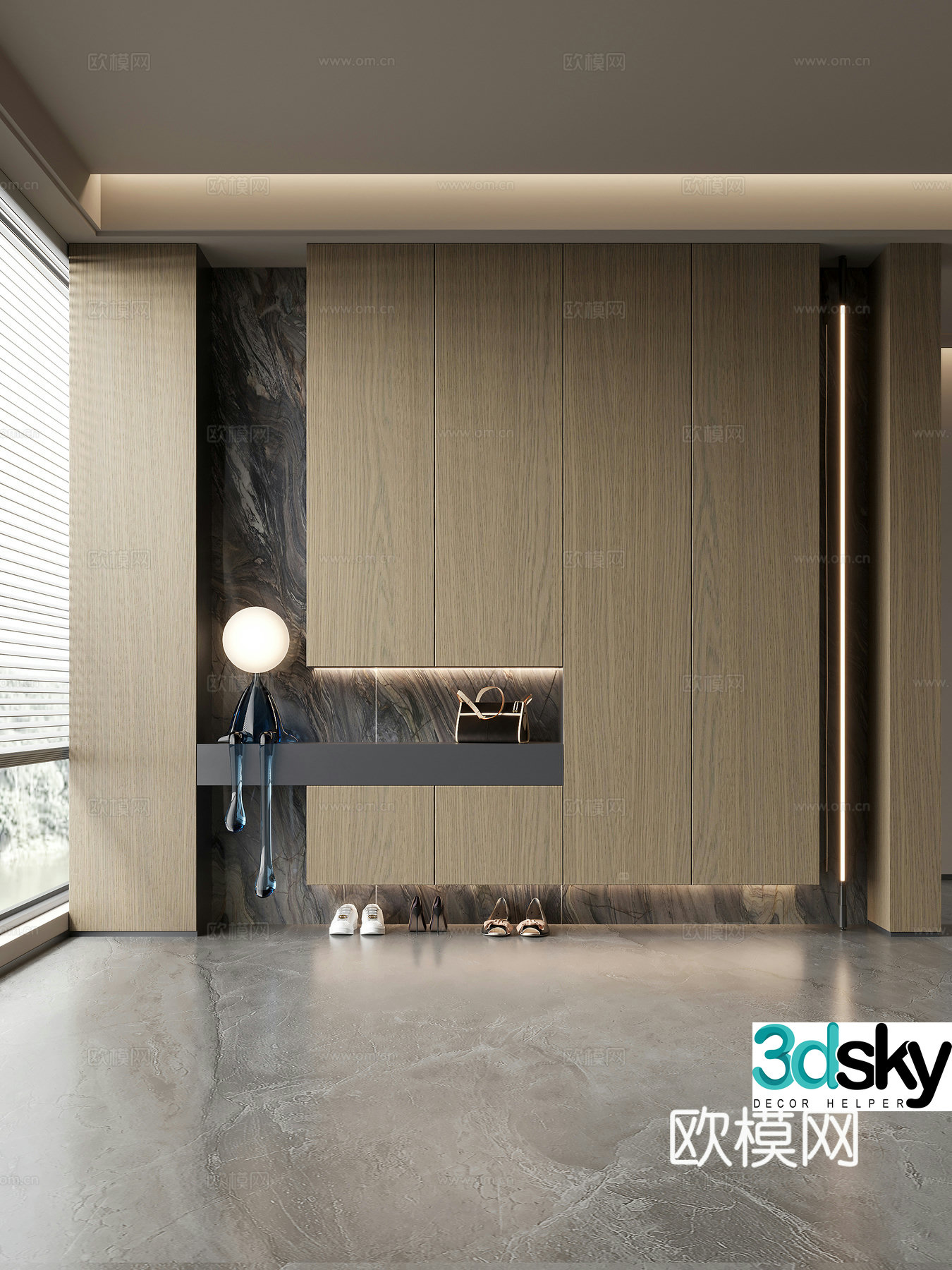 Modern entrance 3D model
