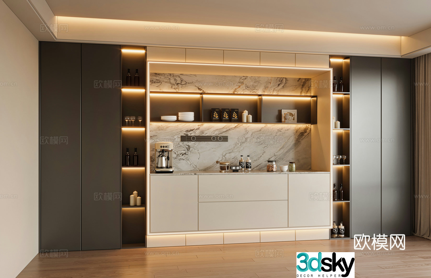 Modern sideboard 3D model