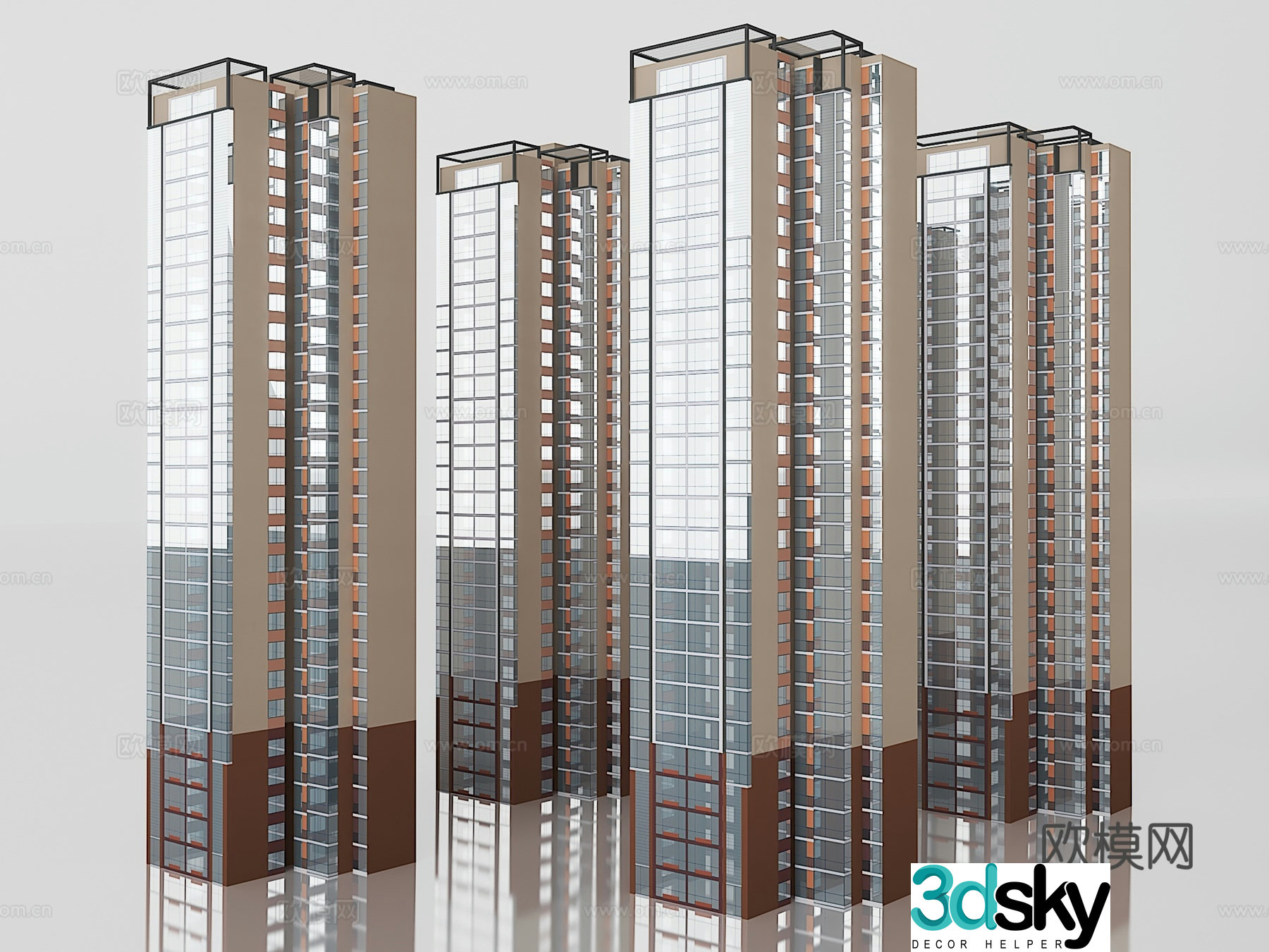 Building exterior 3d model
