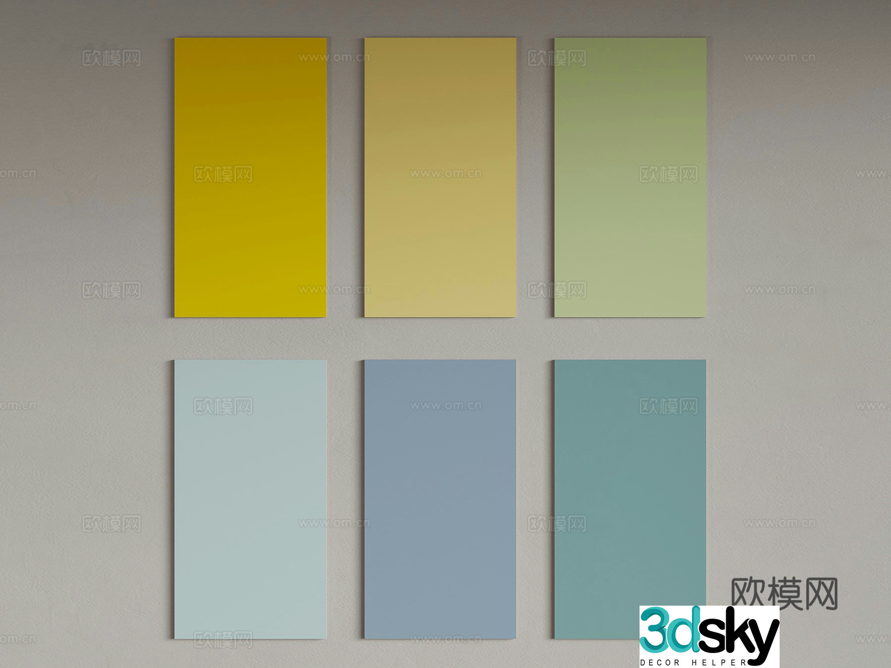 Modern paint Color card Latex paint Paint 3d model
