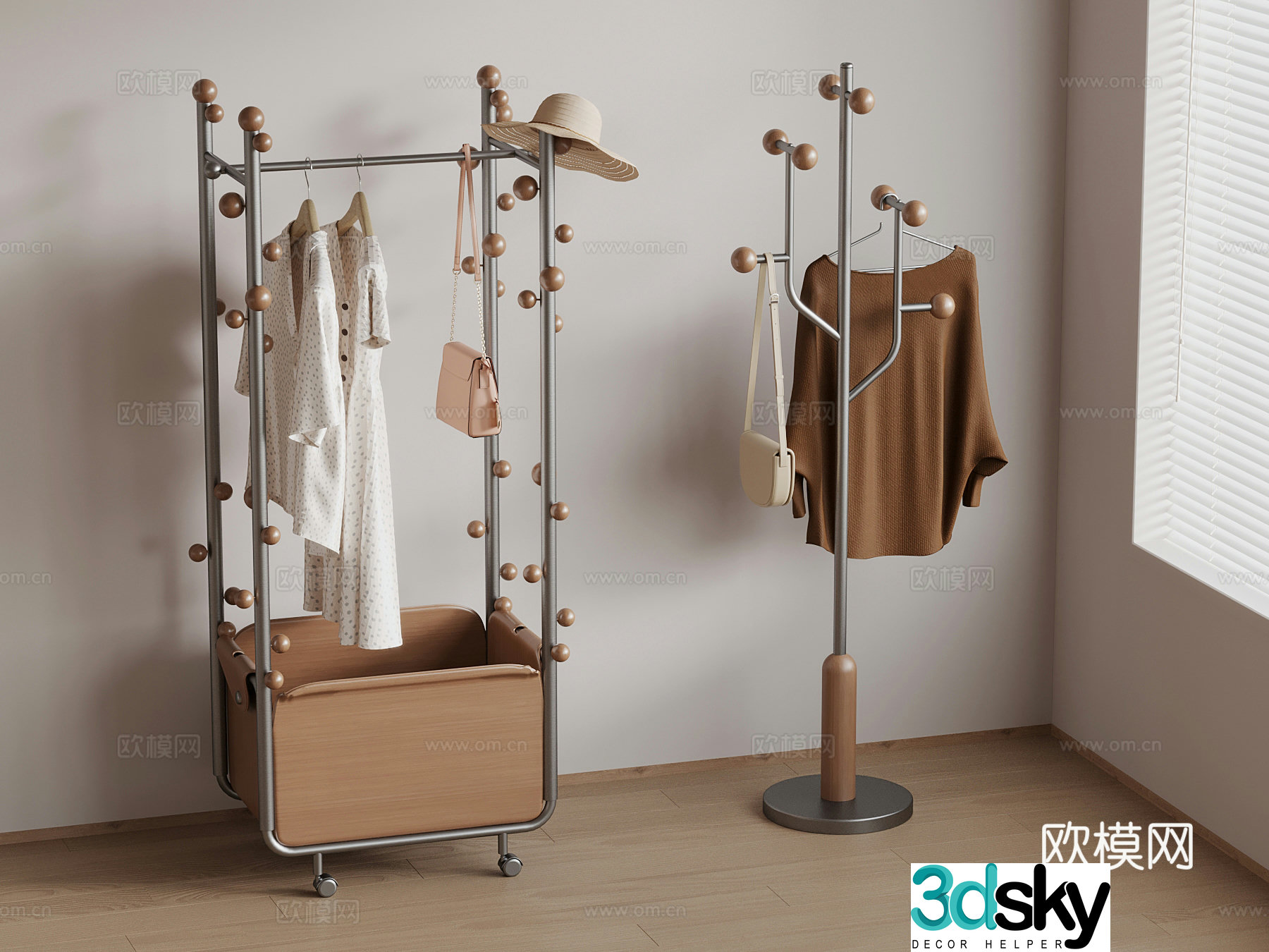 Modern clothes hanger 3d model