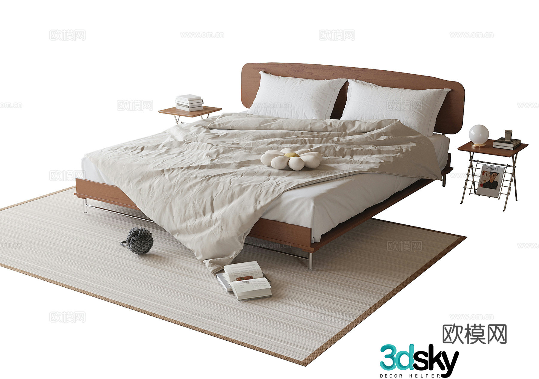 French children’s bed 3D model