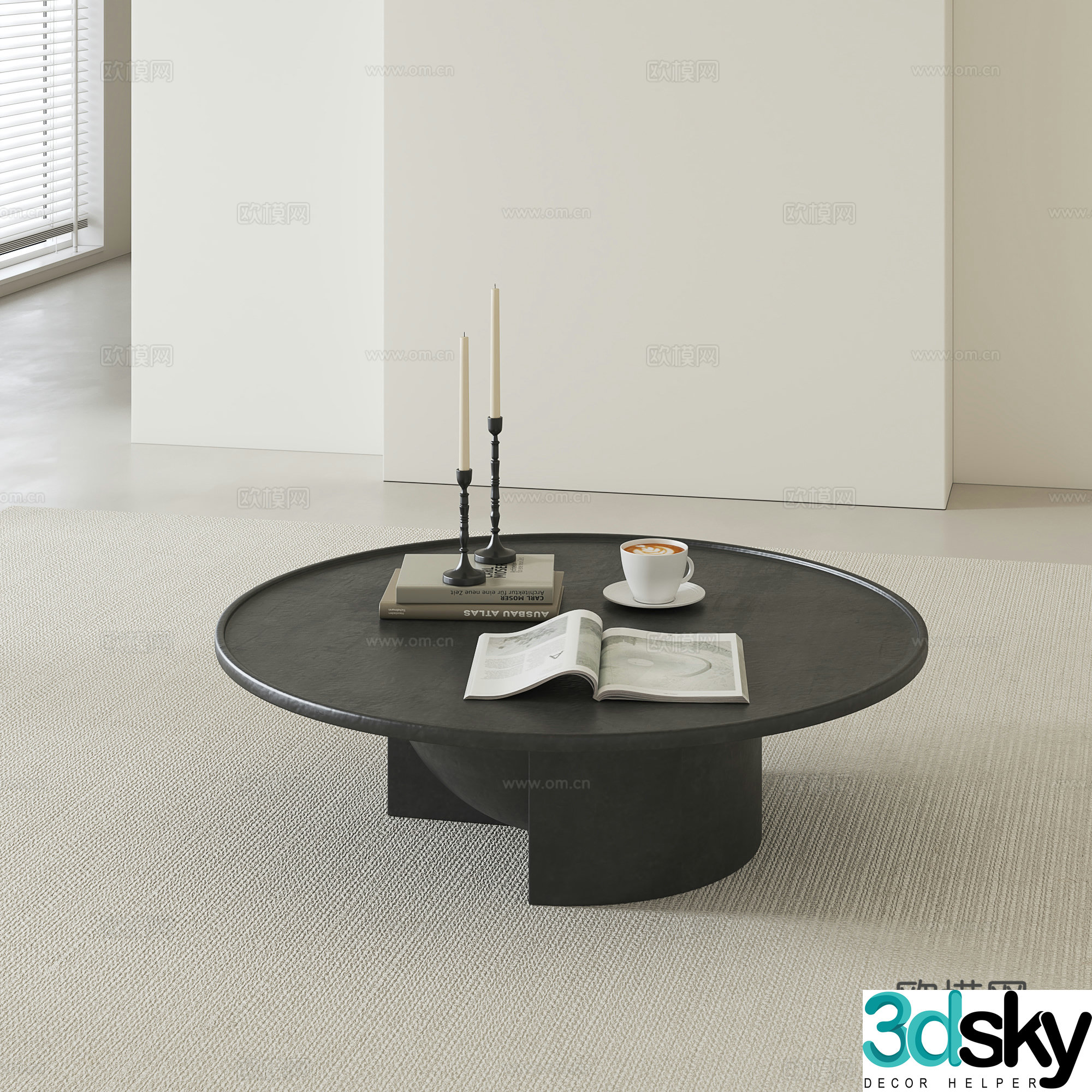 Modern simple coffee table 3D model
