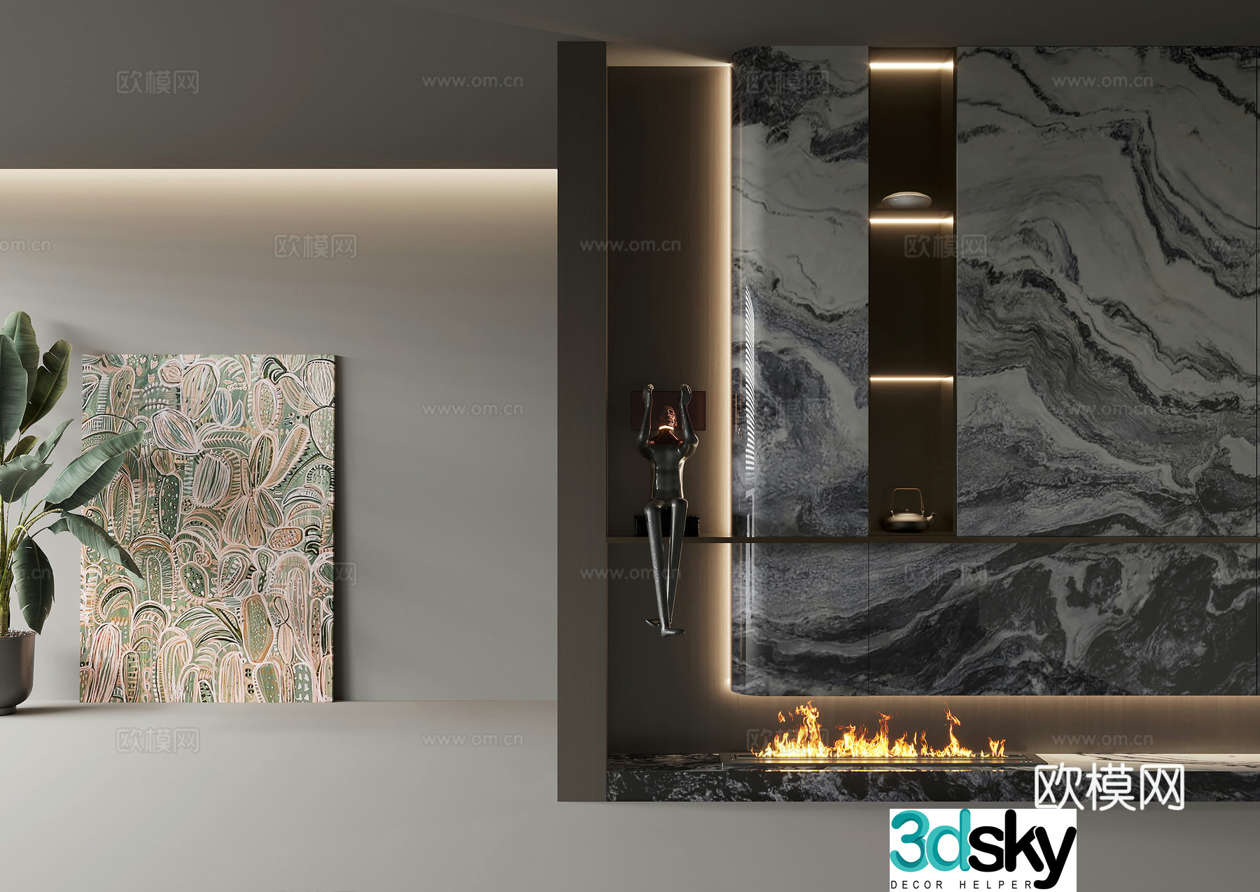 Modern entrance 3D model