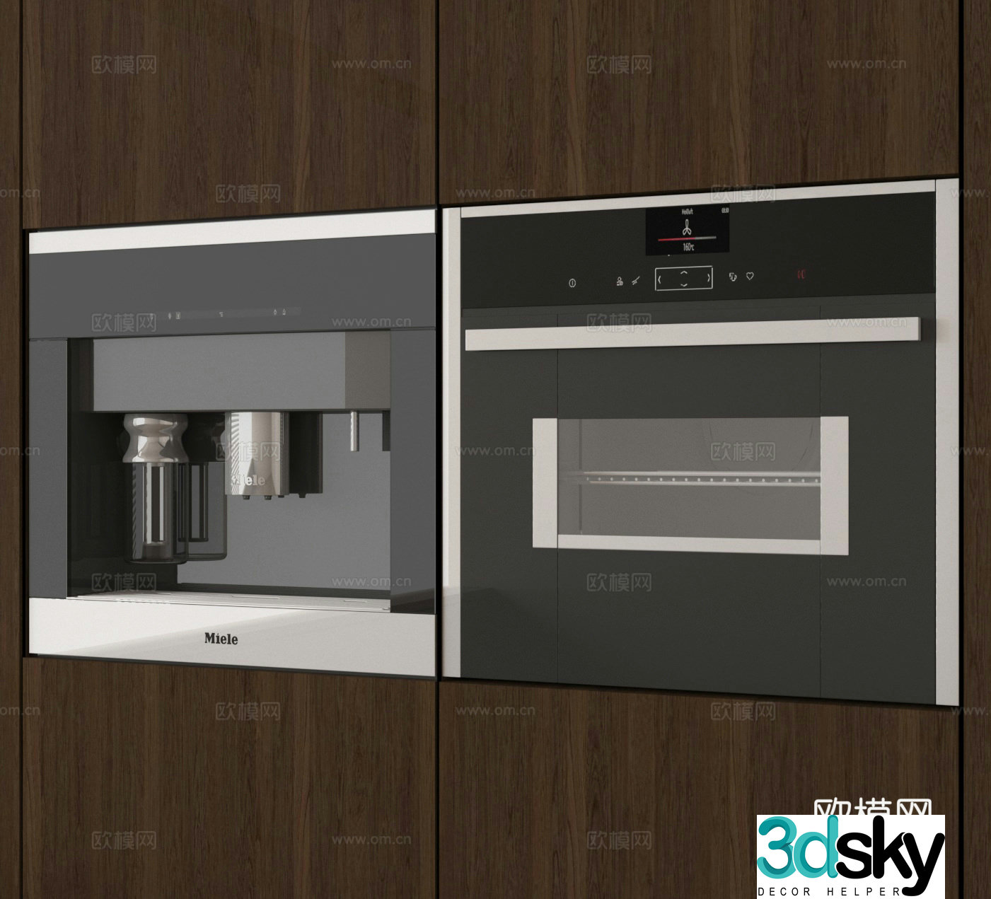 Kitchen appliances steamer oven direct drinker 3d model