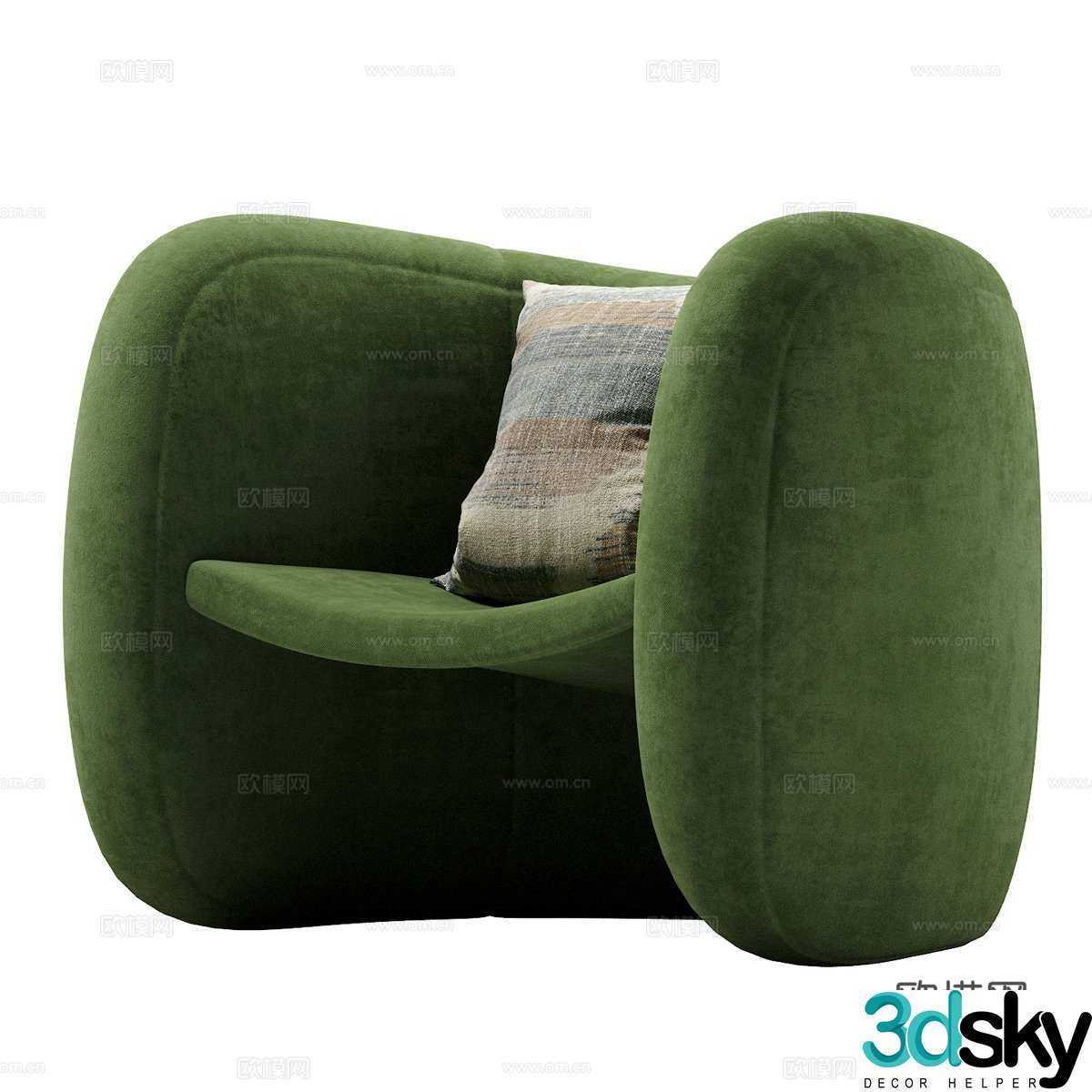 Modern Italian Lagoa Tacchini Armchair 3d Model